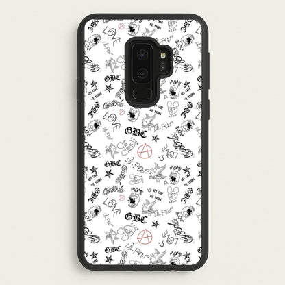 Tattoos - Peep  - Lil Peep Phone Case for Galaxy S9 Plus