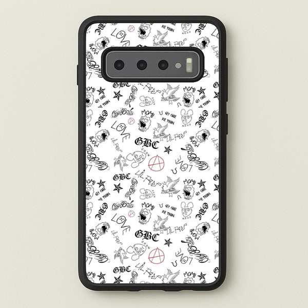Tattoos - Peep  - Lil Peep Phone Case for Galaxy S10