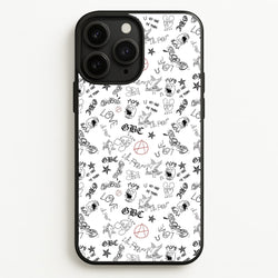 Tattoos - Peep  - Lil Peep Phone Case for iPhone 11 Pro