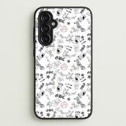 Tattoos - Peep  - Lil Peep Phone Case for Galaxy A14