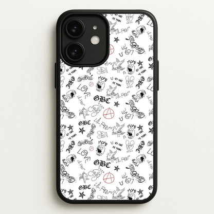 Tattoos - Peep  - Lil Peep Phone Case for iPhone 11