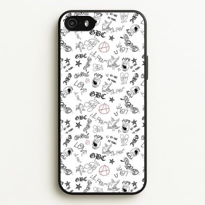 Tattoos - Peep  - Lil Peep Phone Case for iPhone 5 / 5s / SE 2016
