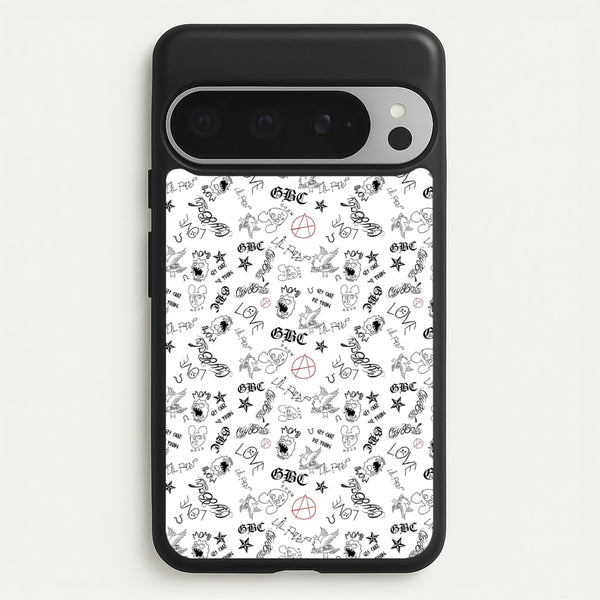 Tattoos - Peep  - Lil Peep Phone Case for Google Pixel 9 Pro XL