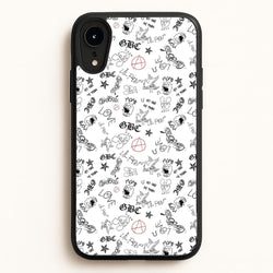 Tattoos - Peep  - Lil Peep Phone Case for iPhone XR