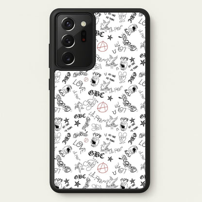 Tattoos - Peep  - Lil Peep Phone Case for Galaxy Note 20 Ultra