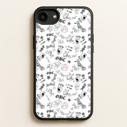 Tattoos - Peep  - Lil Peep Phone Case for iPhone 6 / 7 / 8 / SE
