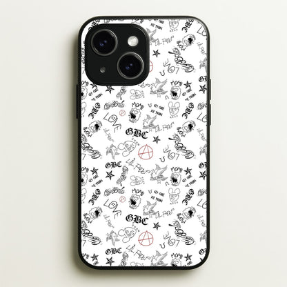 Tattoos - Peep  - Lil Peep Phone Case for iPhone 14