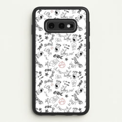 Tattoos - Peep  - Lil Peep Phone Case for Galaxy S10e