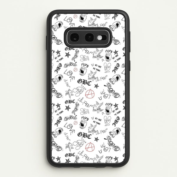 Tattoos - Peep  - Lil Peep Phone Case for Galaxy S10e