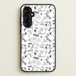 Tattoos - Peep  - Lil Peep Phone Case for Galaxy A54