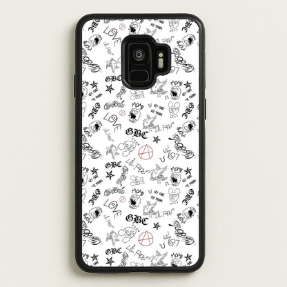 Tattoos - Peep  - Lil Peep Phone Case for Galaxy S9