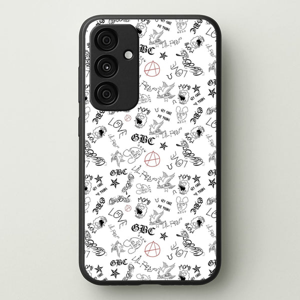 Tattoos - Peep  - Lil Peep Phone Case for Galaxy A35