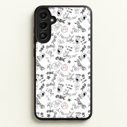 Tattoos - Peep  - Lil Peep Phone Case for Galaxy A34