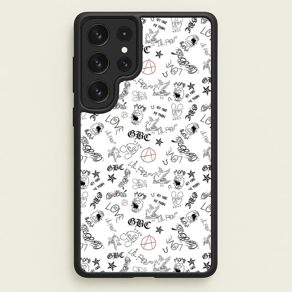 Tattoos - Peep  - Lil Peep Phone Case for Galaxy S22 Ultra