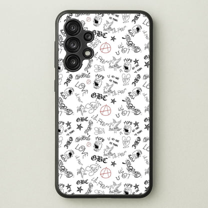 Tattoos - Peep  - Lil Peep Phone Case for Galaxy A13