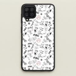 Tattoos - Peep  - Lil Peep Phone Case for Galaxy A12