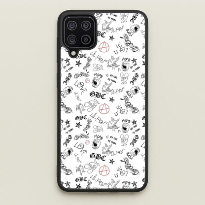 Tattoos - Peep  - Lil Peep Phone Case for Galaxy A12