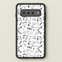 Tattoos - Peep  - Lil Peep Phone Case for Galaxy S10 Plus