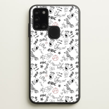 Tattoos - Peep  - Lil Peep Phone Case for Galaxy A21s