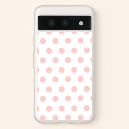 Pink Polka Dot Personalised  - Personalised Phone Case for Google Pixel 8a