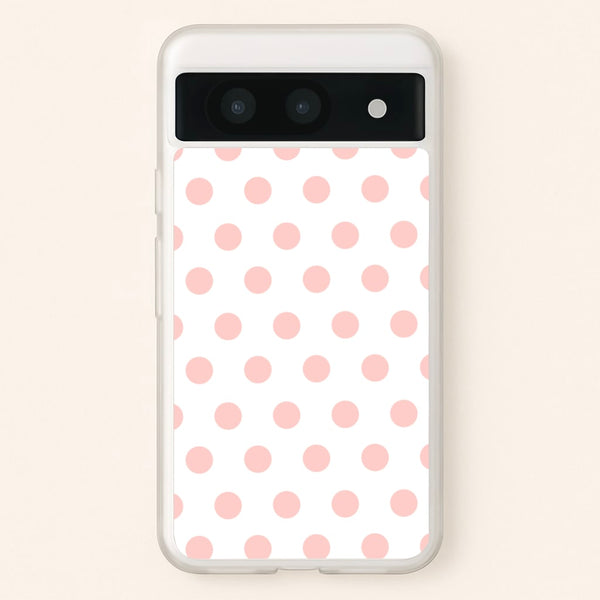 Pink Polka Dot Personalised  - Personalised Phone Case for Google Pixel 8a