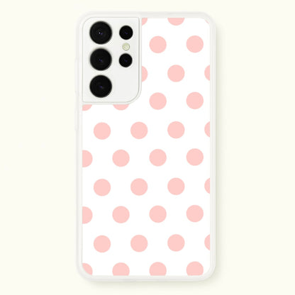 Pink Polka Dot Personalised  - Personalised Phone Case for Galaxy S21 Ultra