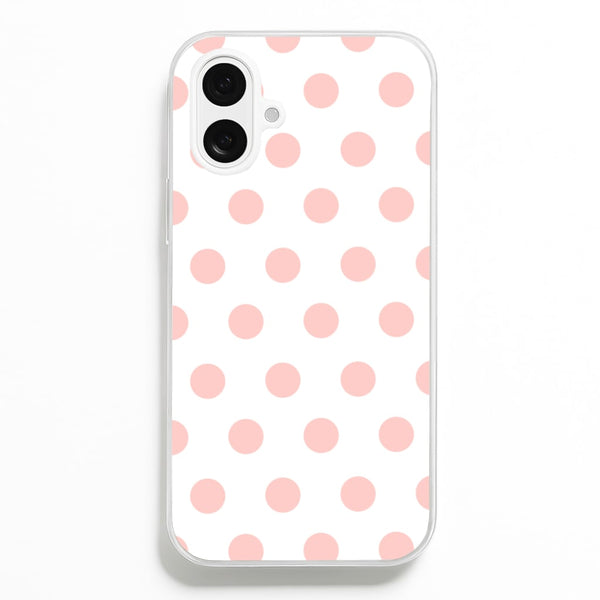 Pink Polka Dot Personalised  - Personalised Phone Case for iPhone 16 Plus
