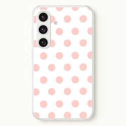 Pink Polka Dot Personalised  - Personalised Phone Case for Galaxy S24 Plus