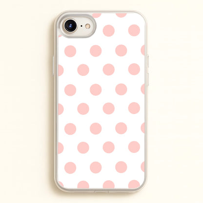 Pink Polka Dot Personalised  - Personalised Phone Case for iPhone 6 / 7 / 8 / SE