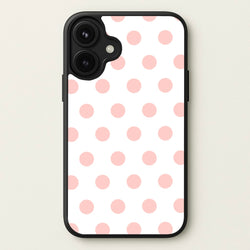 Pink Polka Dot Personalised Phone Case for iPhone 17