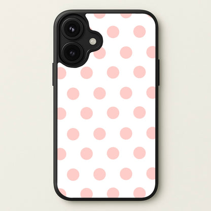 Pink Polka Dot Personalised Phone Case for iPhone 17