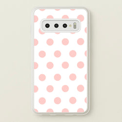 Pink Polka Dot Personalised  - Personalised Phone Case for Galaxy S10