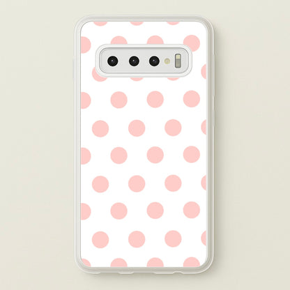 Pink Polka Dot Personalised  - Personalised Phone Case for Galaxy S10