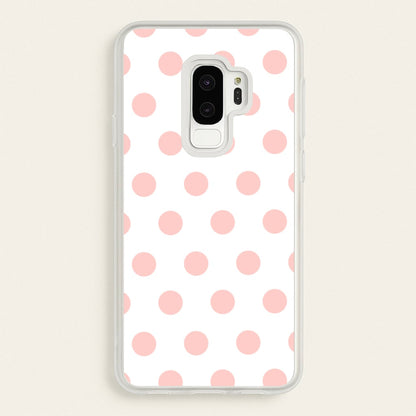 Pink Polka Dot Personalised  - Personalised Phone Case for Galaxy S9 Plus