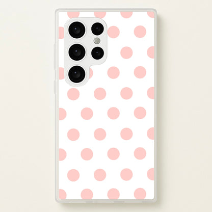 Pink Polka Dot Personalised  - Personalised Phone Case for Galaxy S24 Ultra