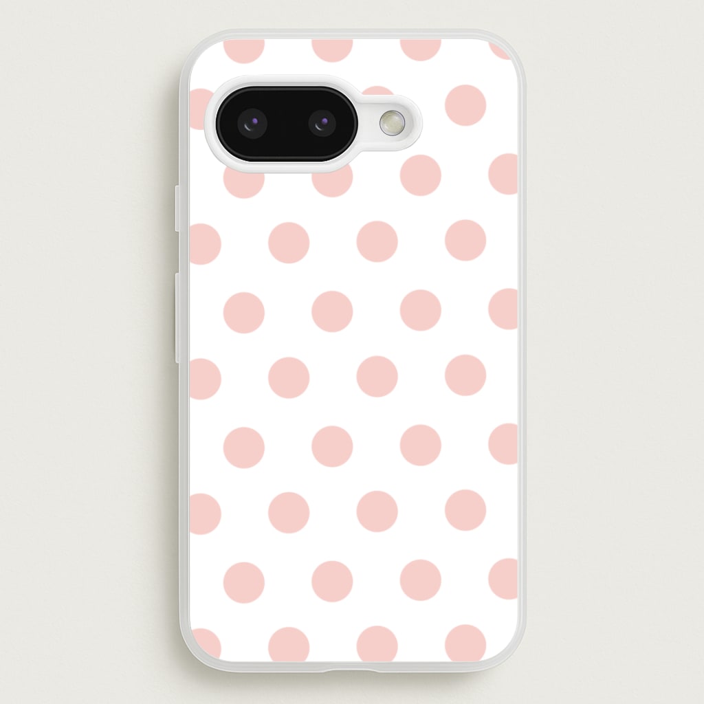 Pink Polka Dot Personalised  - Personalised Phone Case for Google Pixel 9a