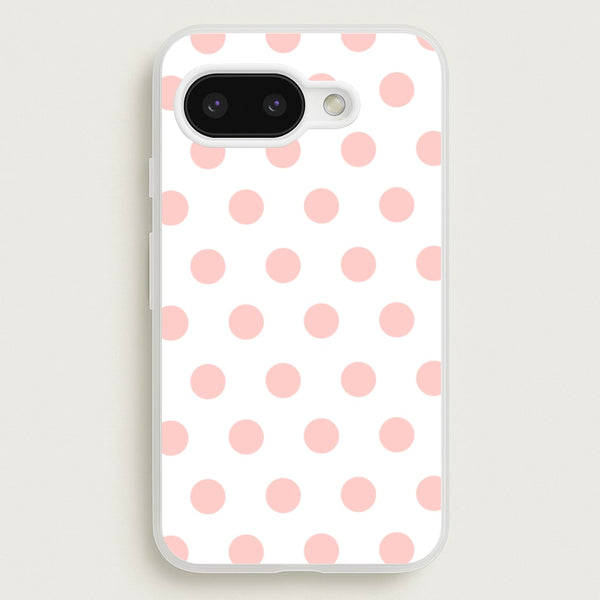 Pink Polka Dot Personalised  - Personalised Phone Case for Google Pixel 9a