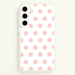 Pink Polka Dot Personalised  - Personalised Phone Case for Galaxy S23 Plus