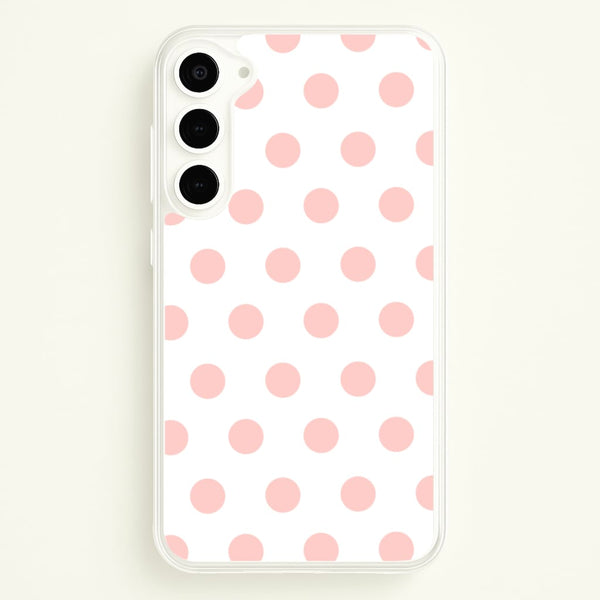 Pink Polka Dot Personalised  - Personalised Phone Case for Galaxy S23
