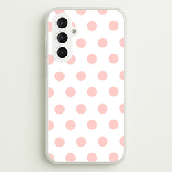 Pink Polka Dot Personalised  - Personalised Phone Case for Galaxy S23FE