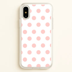 Pink Polka Dot Personalised  - Personalised Phone Case for iPhone X / XS