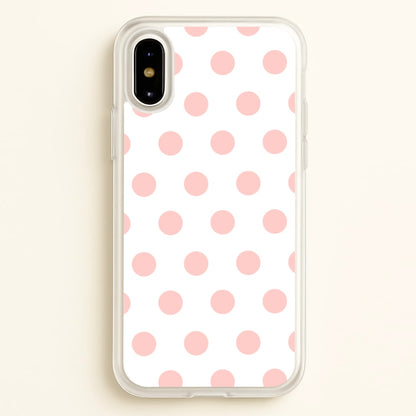 Pink Polka Dot Personalised  - Personalised Phone Case for iPhone X / XS