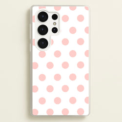 Pink Polka Dot Personalised  - Personalised Phone Case for Galaxy S25 Ultra