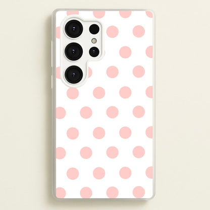 Pink Polka Dot Personalised  - Personalised Phone Case for Galaxy S25 Ultra