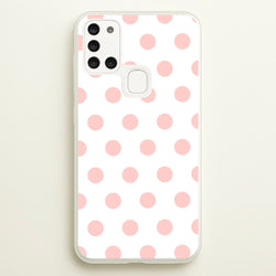 Pink Polka Dot Personalised  - Personalised Phone Case for Galaxy A21s