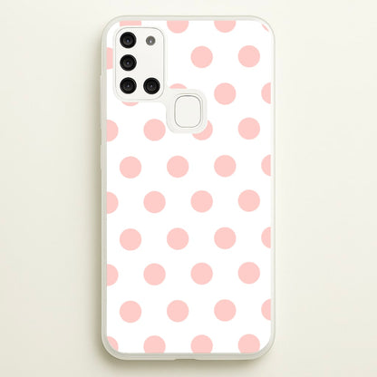 Pink Polka Dot Personalised  - Personalised Phone Case for Galaxy A21s