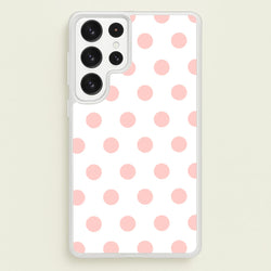 Pink Polka Dot Personalised  - Personalised Phone Case for Galaxy S23 Ultra