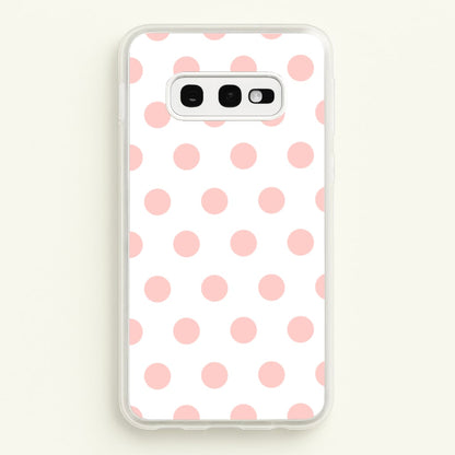 Pink Polka Dot Personalised  - Personalised Phone Case for Galaxy S10e