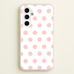 Pink Polka Dot Personalised  - Personalised Phone Case for Galaxy A54
