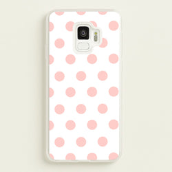 Pink Polka Dot Personalised  - Personalised Phone Case for Galaxy S9